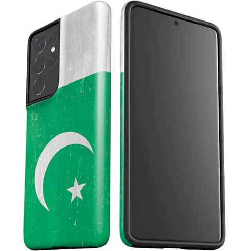 Pakistan Flag Distressed Galaxy S21 Ultra 5G Pro Case